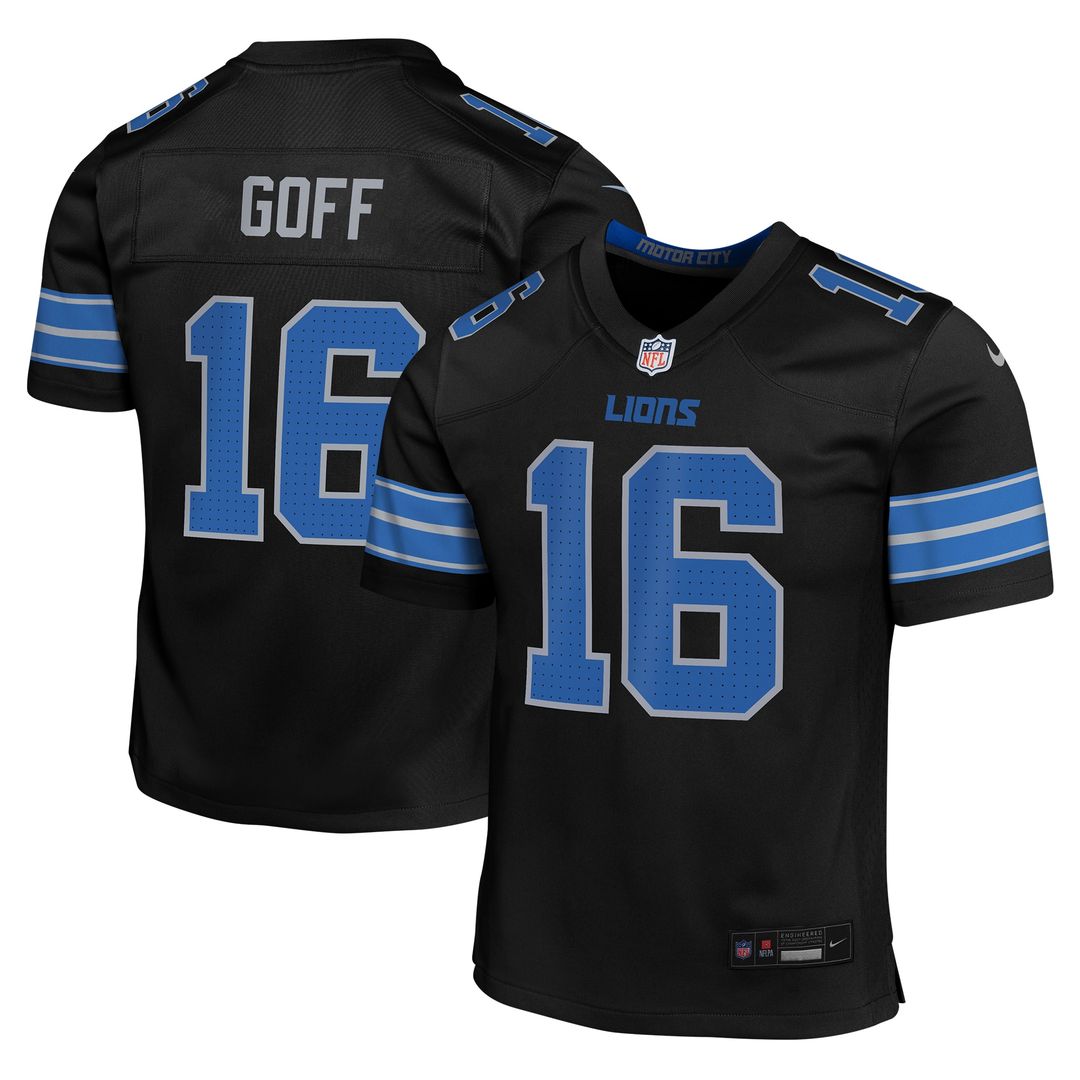 Jared Goff Detroit Lions Nike Youth Game Official Jersey - Black