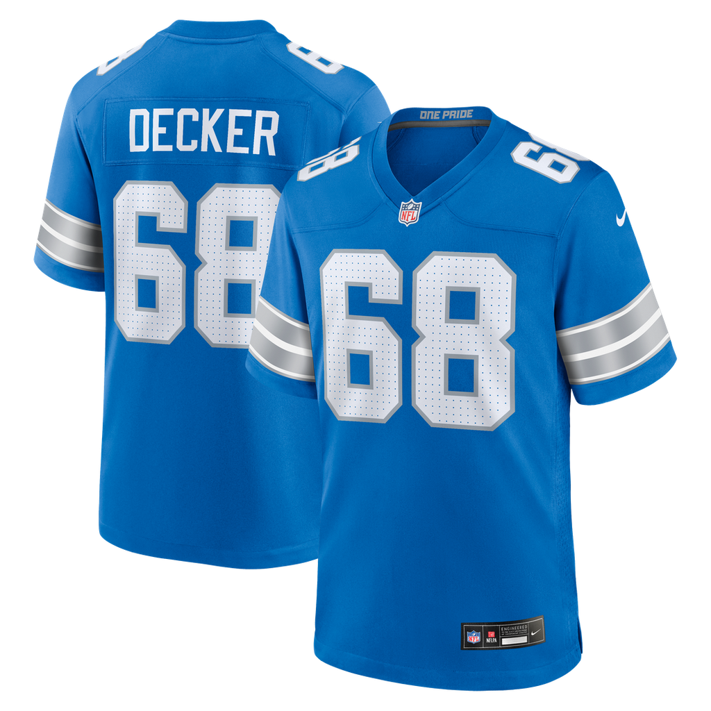 Taylor Decker Detroit Lions Nike Team Game Jersey - Blue
