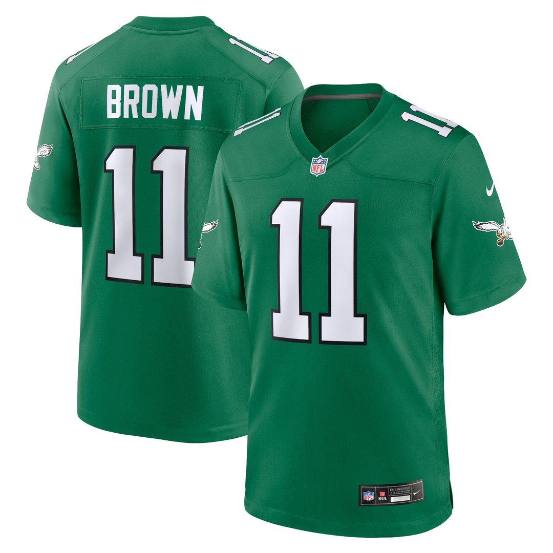 A.J. Brown Philadelphia Eagles Nike Team Game Official Jersey - Midnight Green