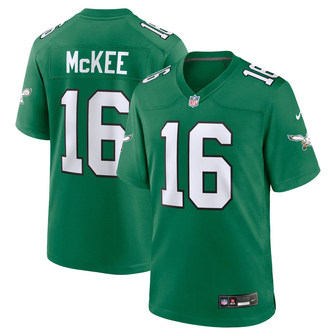 Tanner McKee Philadelphia Eagles Nike Alternate Game Official Jersey - Kelly Green