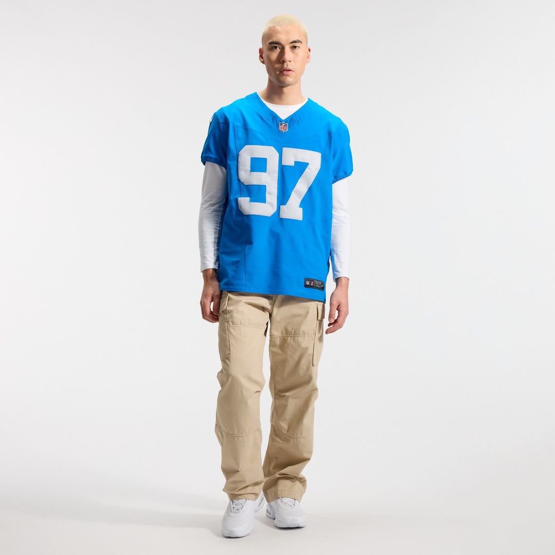 Aidan Hutchinson Detroit Lions Nike Alternate Vapor F.U.S.E. Elite Official Jersey - Blue