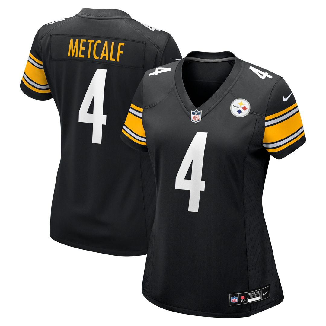 DK Metcalf Pittsburgh Steelers Nike Women's Team Game Official Jersey -  Black
