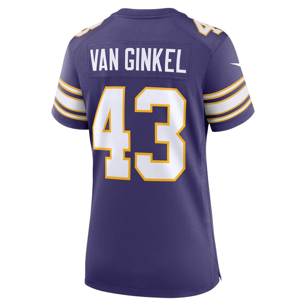 Andrew Van Ginkel Minnesota Vikings Nike Women's Alternate Game Jersey - Purple