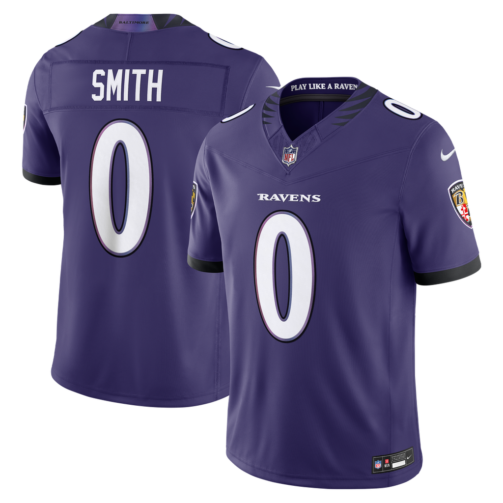 Roquan Smith Baltimore Ravens Nike Vapor F.U.S.E. Stitched Limited Official Jersey - Purple