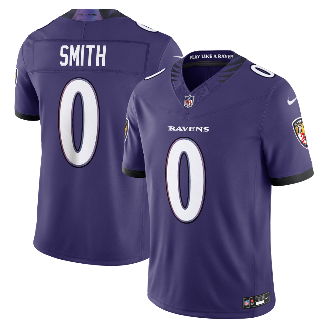 Roquan Smith Baltimore Ravens Nike Vapor F.U.S.E. Stitched Limited Official Jersey - Purple