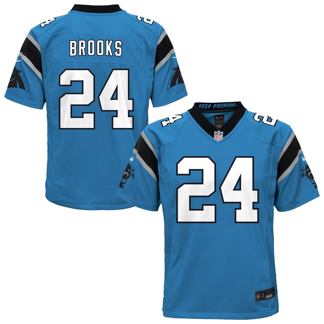 Jonathon Brooks Carolina Panthers Nike Youth Game Official Jersey - Blue