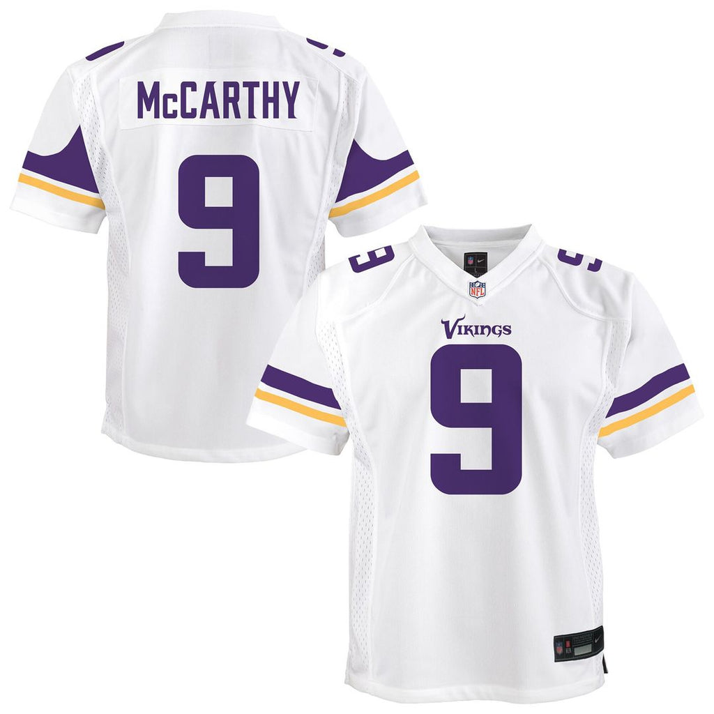 J.J. McCarthy Minnesota Vikings Nike Youth Game Official Jersey - White