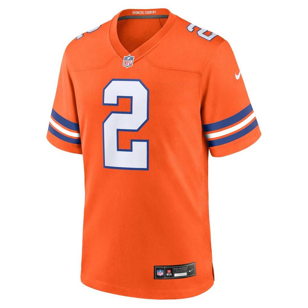 Patrick Surtain II Denver Broncos Nike Mile High Collection 1977 Throwback Player Game Official Jersey - Orange