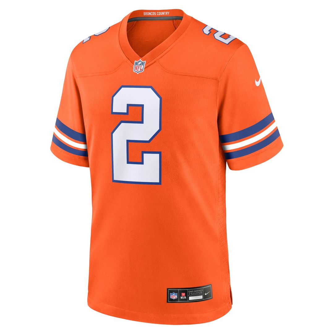 Patrick Surtain II Denver Broncos Nike Mile High Collection 1977 Throwback Player Game Official Jersey - Orange