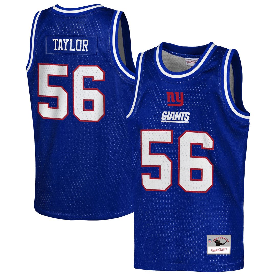 Lawrence Taylor New York Giants Mitchell & Ness Youth Retired Player NFL Basketball Fashion Official Jersey - Royal