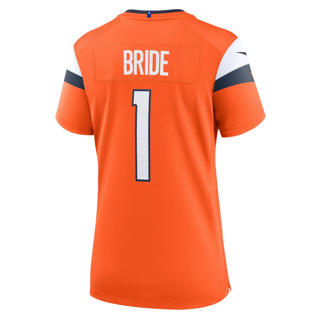 Number 1 Bride Denver Broncos Nike Women's Game Official Jersey - Orange