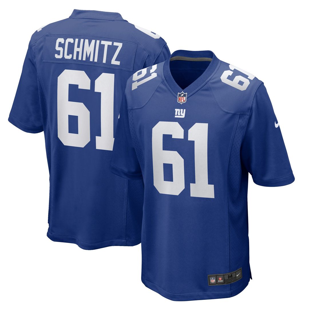 John Michael Schmitz New York Giants Nike Team Game Official Jersey -  Royal