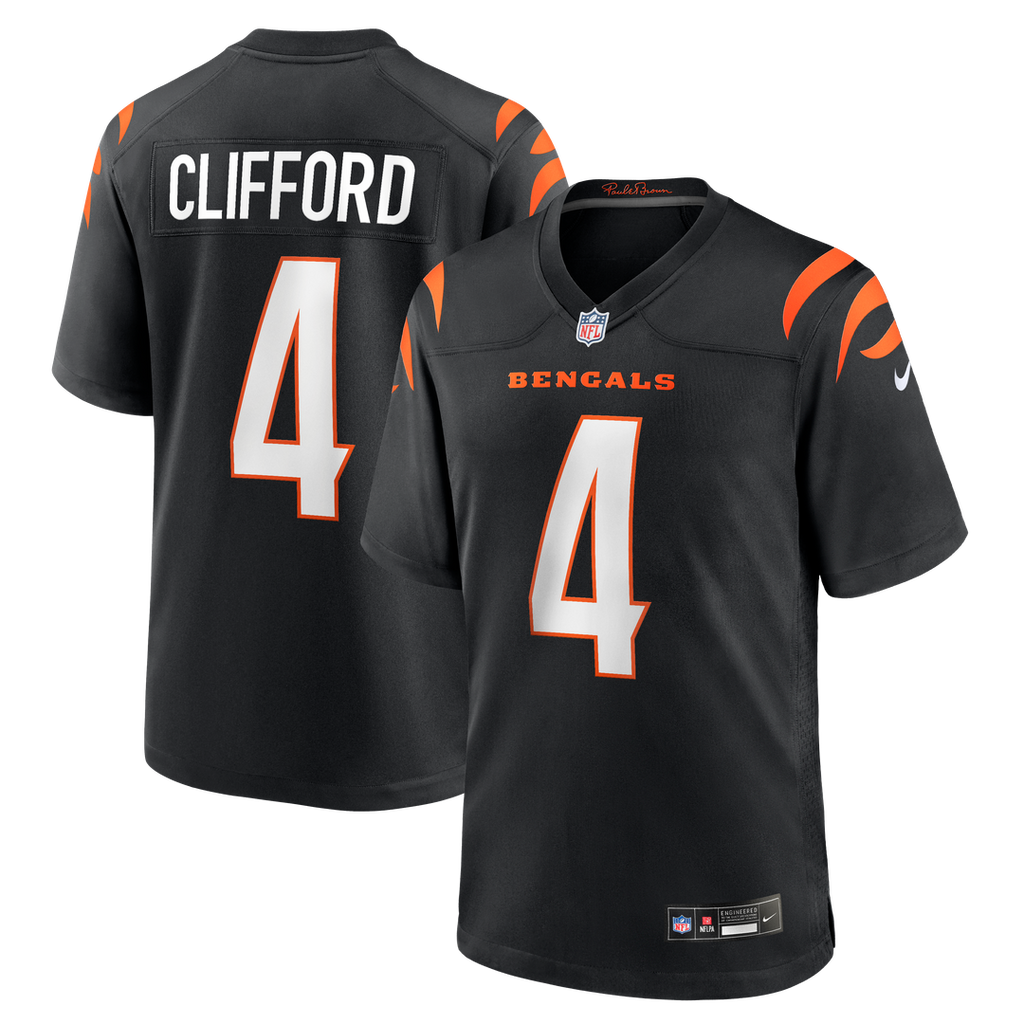 Sean Clifford Cincinnati Bengals Nike Team Game Jersey - Black
