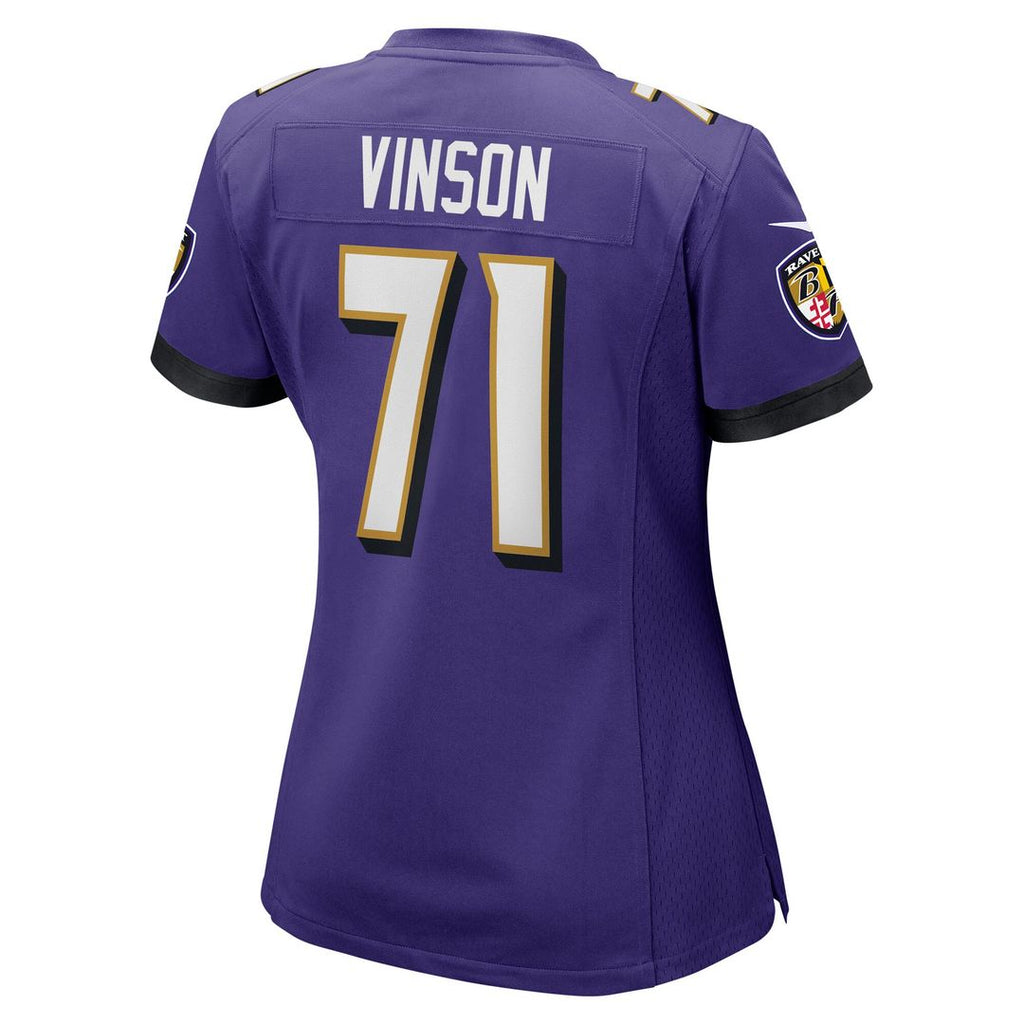 Carson Vinson Baltimore Ravens Nike Women's Team Game Jersey - Purple