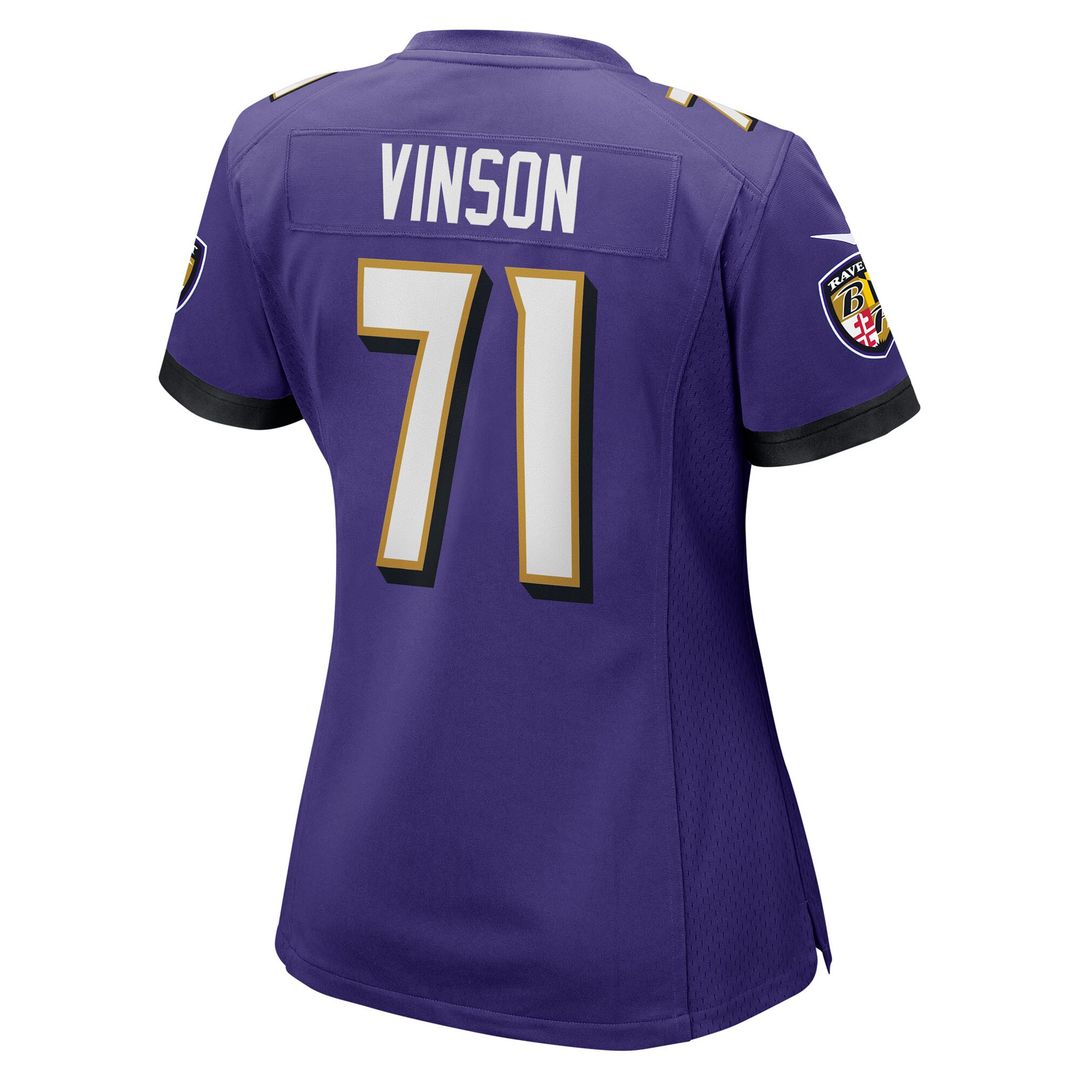 Carson Vinson Baltimore Ravens Nike Women's Team Game Jersey - Purple