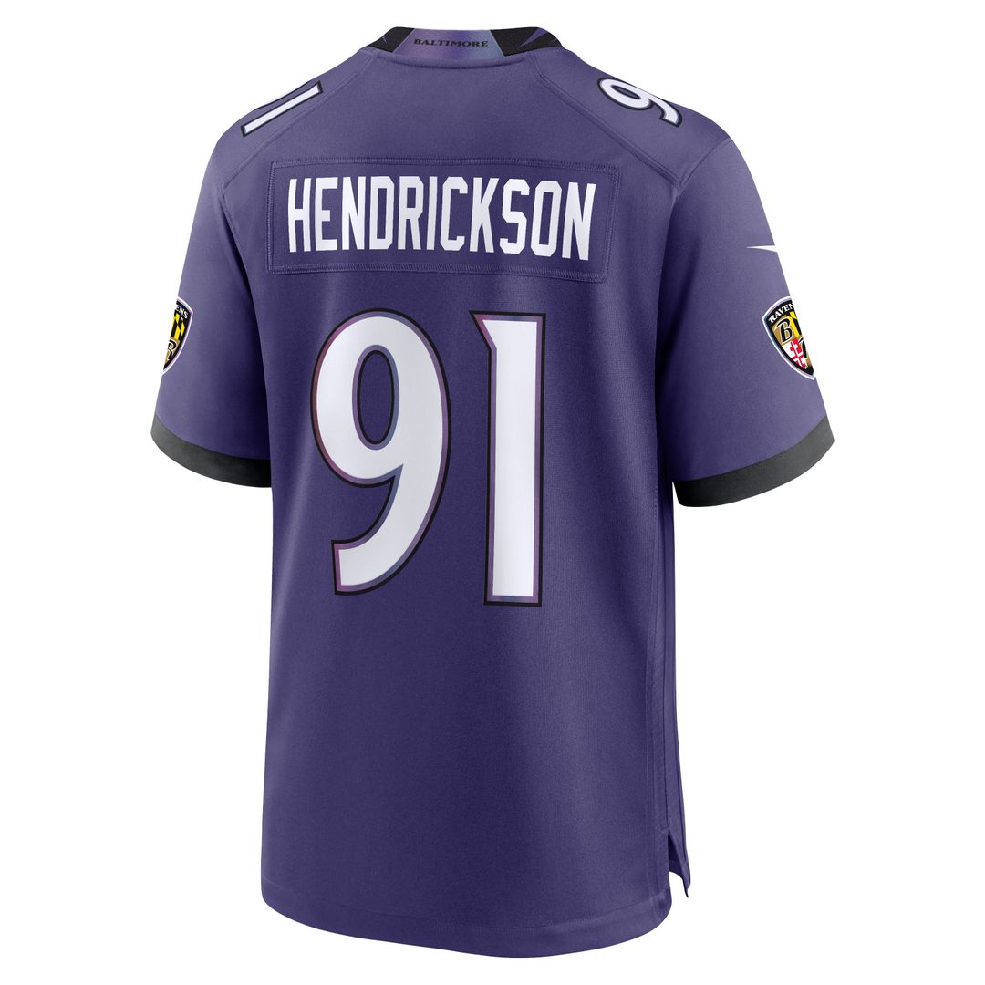 Trey Hendrickson Baltimore Ravens Nike Team Game Official Jersey - Purple