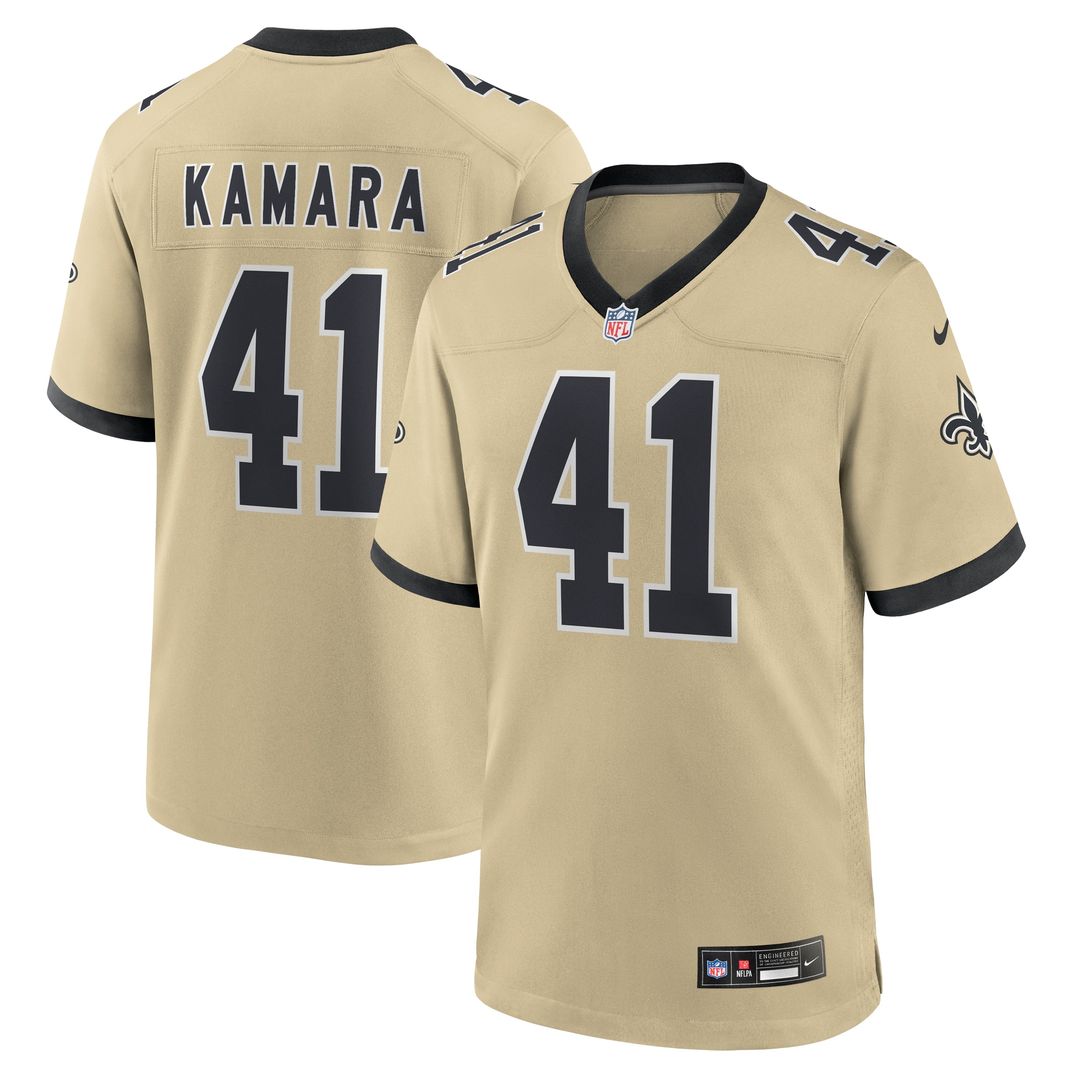 Alvin Kamara New Orleans Saints Nike Game Official Jersey - Black
