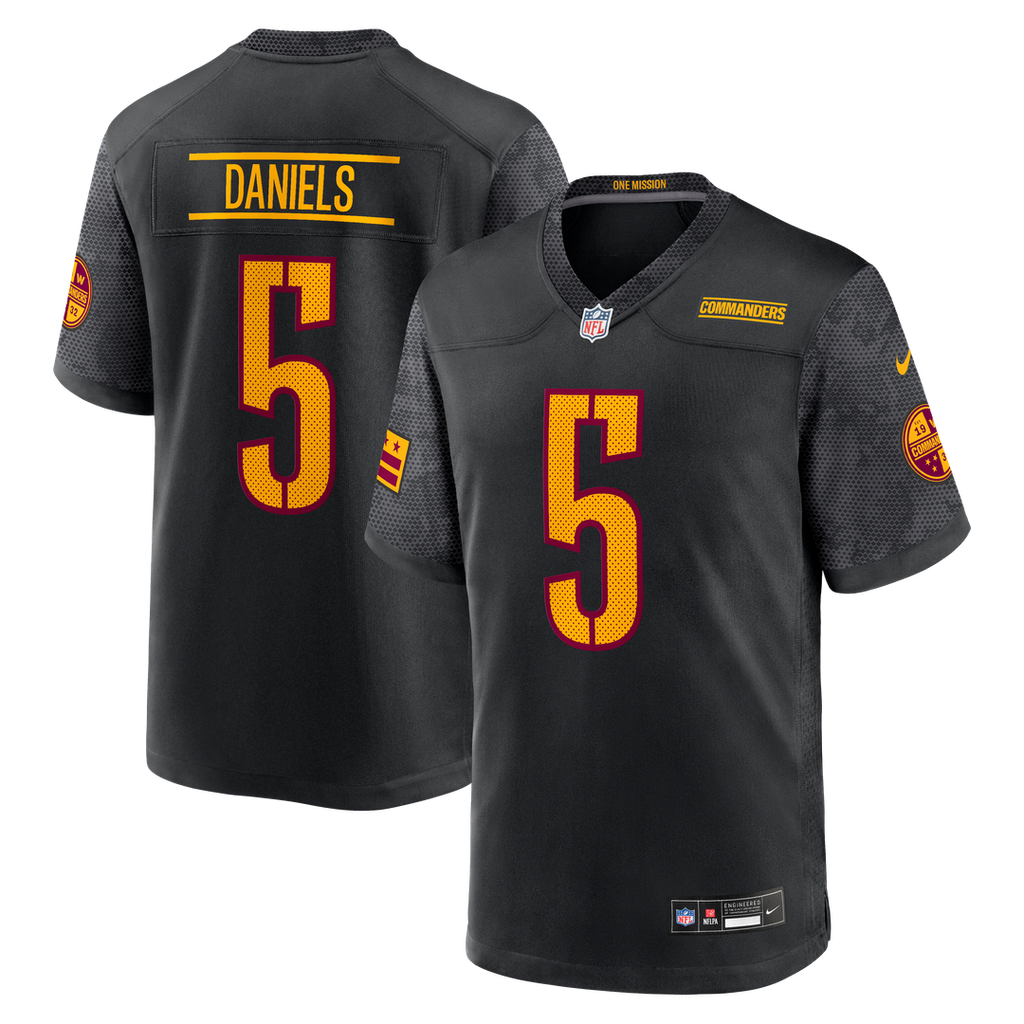 Jayden Daniels Washington Commanders Nike Alternate Game Player Official Jersey - Black