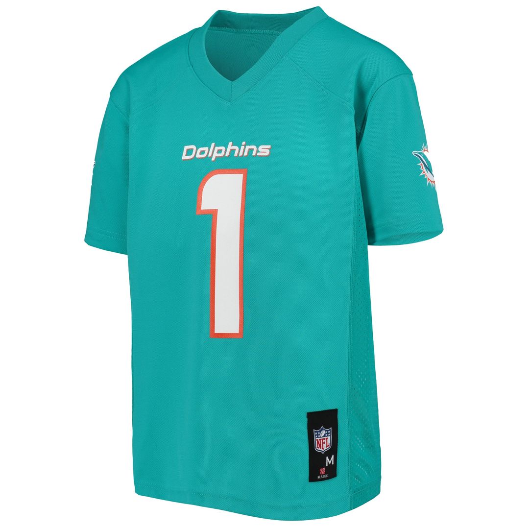 Tua Tagovailoa Miami Dolphins Youth Player Replica Jersey - Aqua