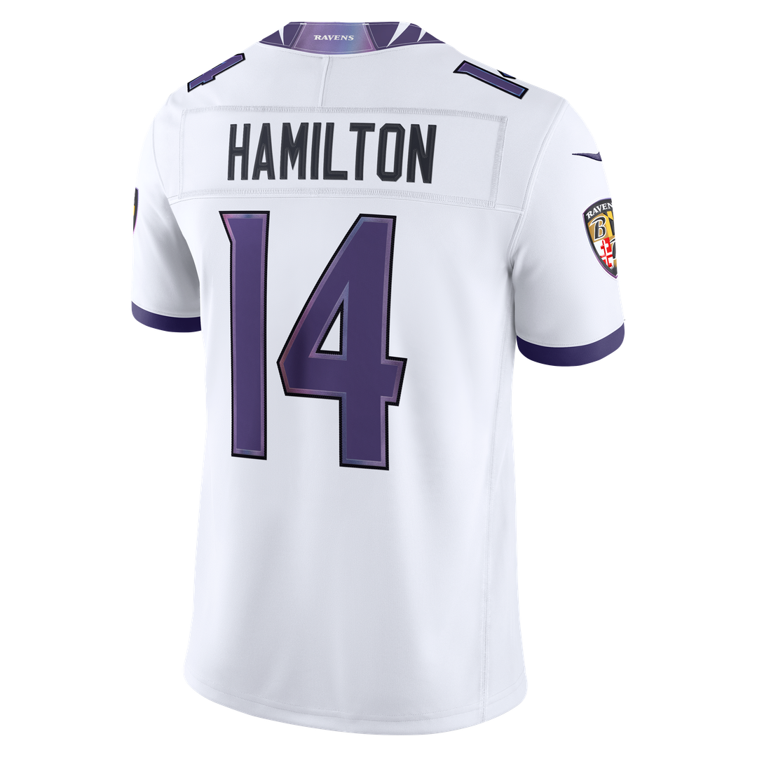 Kyle Hamilton Baltimore Ravens Nike Vapor F.U.S.E. Stitched Limited Official Jersey - White