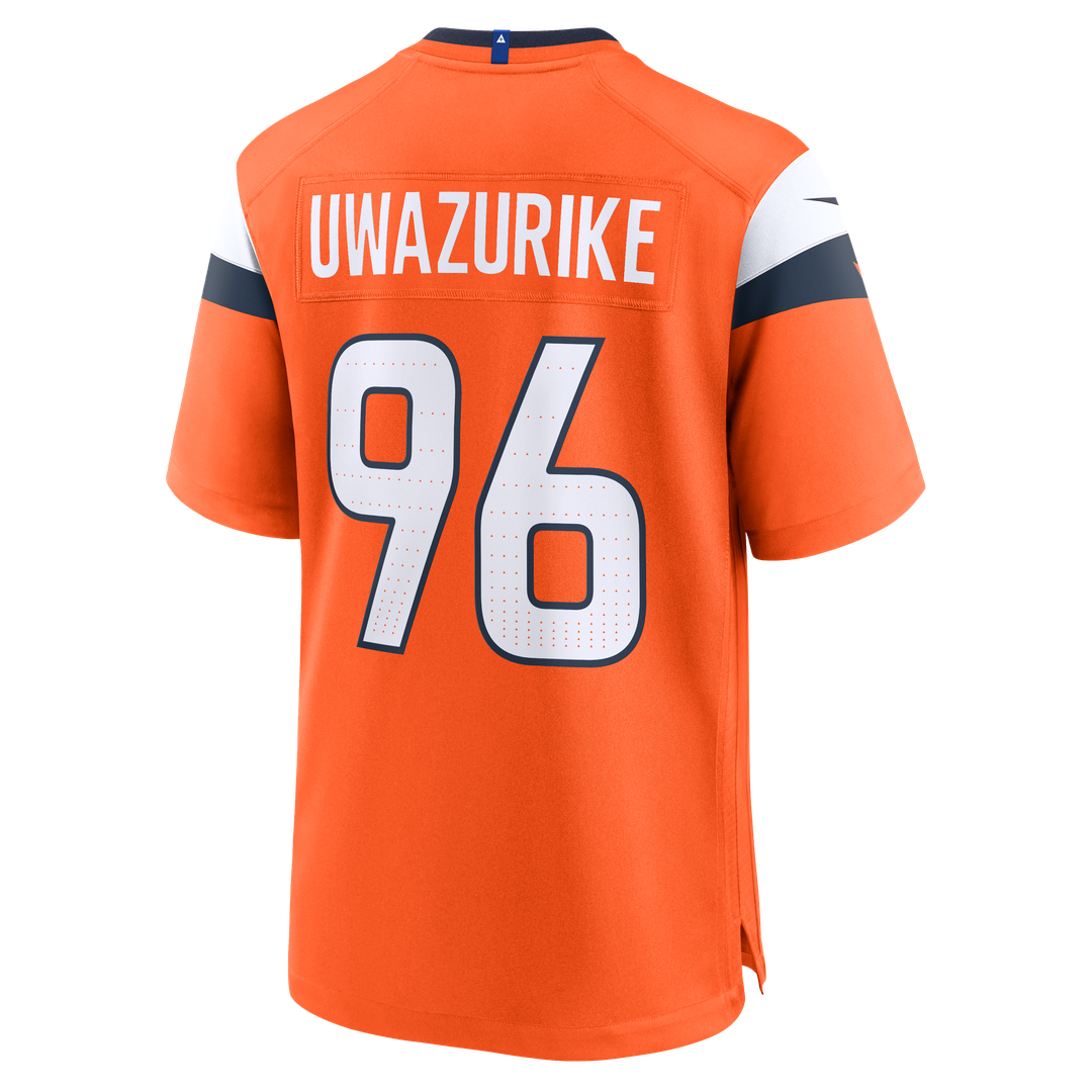 Eyioma Uwazurike Denver Broncos Nike Team Game Official Jersey -  Orange
