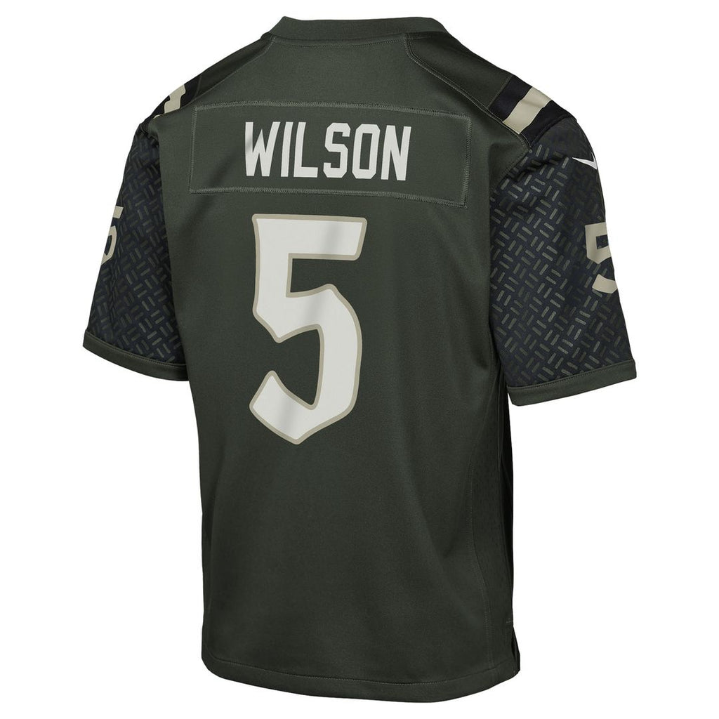 Garrett Wilson New York Jets Nike Youth 2025 Rivalries Collection Game Official Jersey - Gotham Green