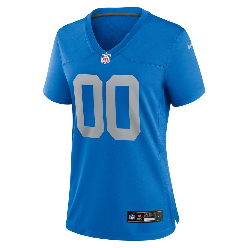 Detroit Lions Nike Women's Alternate Custom Game Official Jersey - Blue