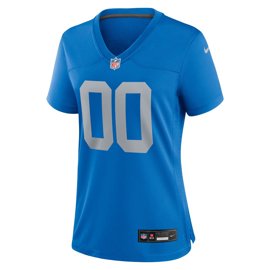 Detroit Lions Nike Women's Alternate Custom Game Official Jersey - Blue