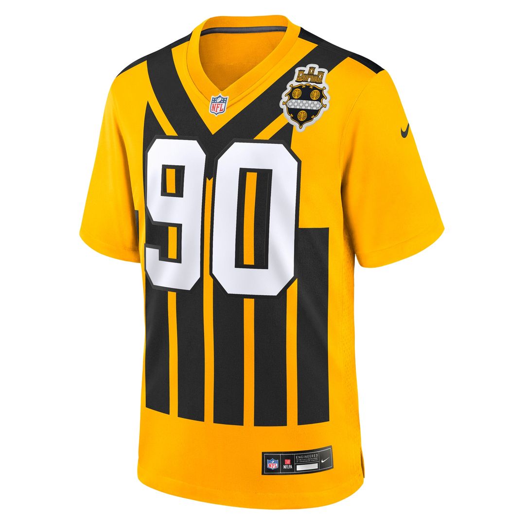 T.J. Watt Pittsburgh Steelers Nike Alternate 1933 Throwback Game Jersey - Gold