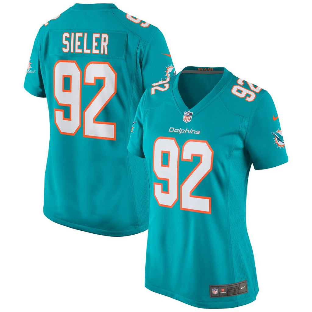 Zach Sieler Miami Dolphins Nike Women's Game Official Jersey - Aqua