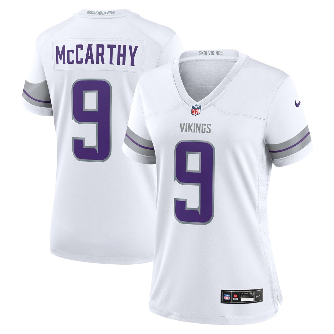 J.J. McCarthy Minnesota Vikings Nike Women's Player Game Jersey - Purple