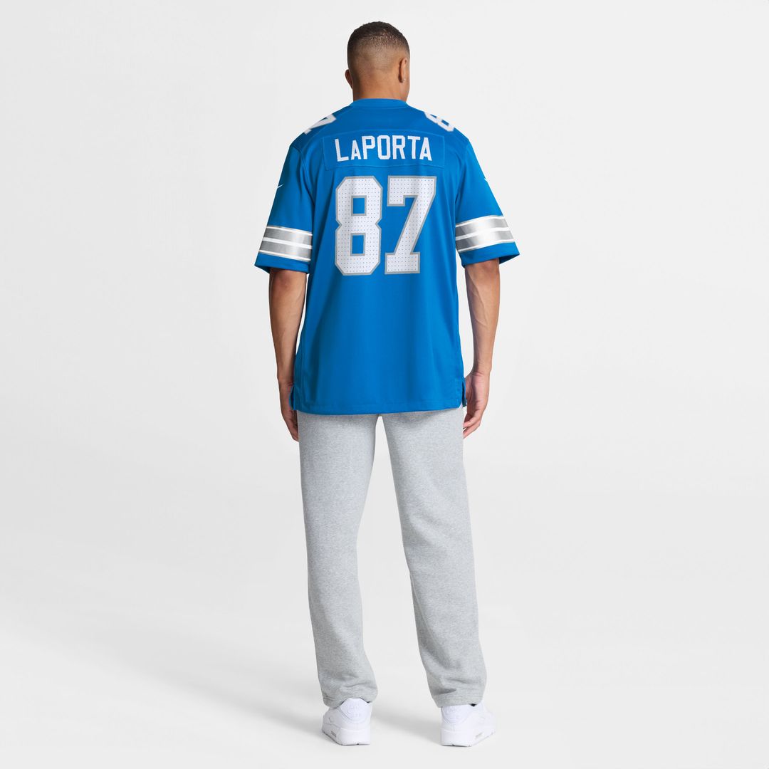 Sam LaPorta Detroit Lions Nike Game Official Jersey - Blue