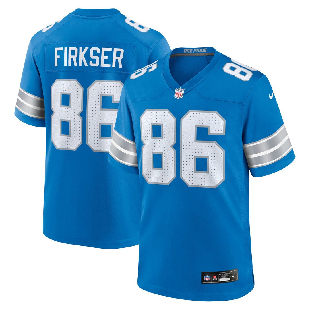 Anthony Firkser Detroit Lions Nike Team Game Official Jersey -  Blue