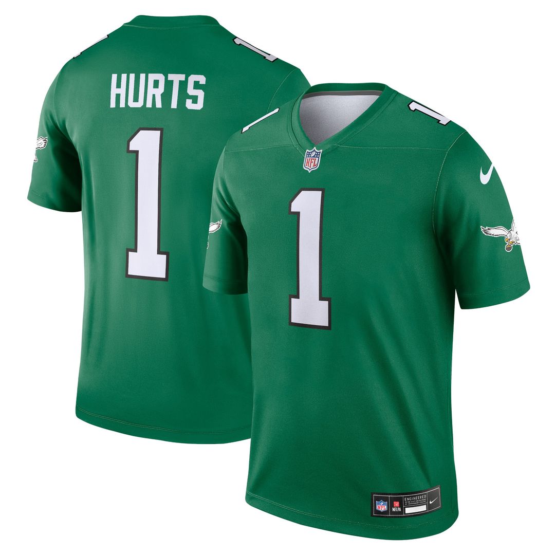 Jalen Hurts Philadelphia Eagles Nike Legend Player Performance Top - Kelly Green