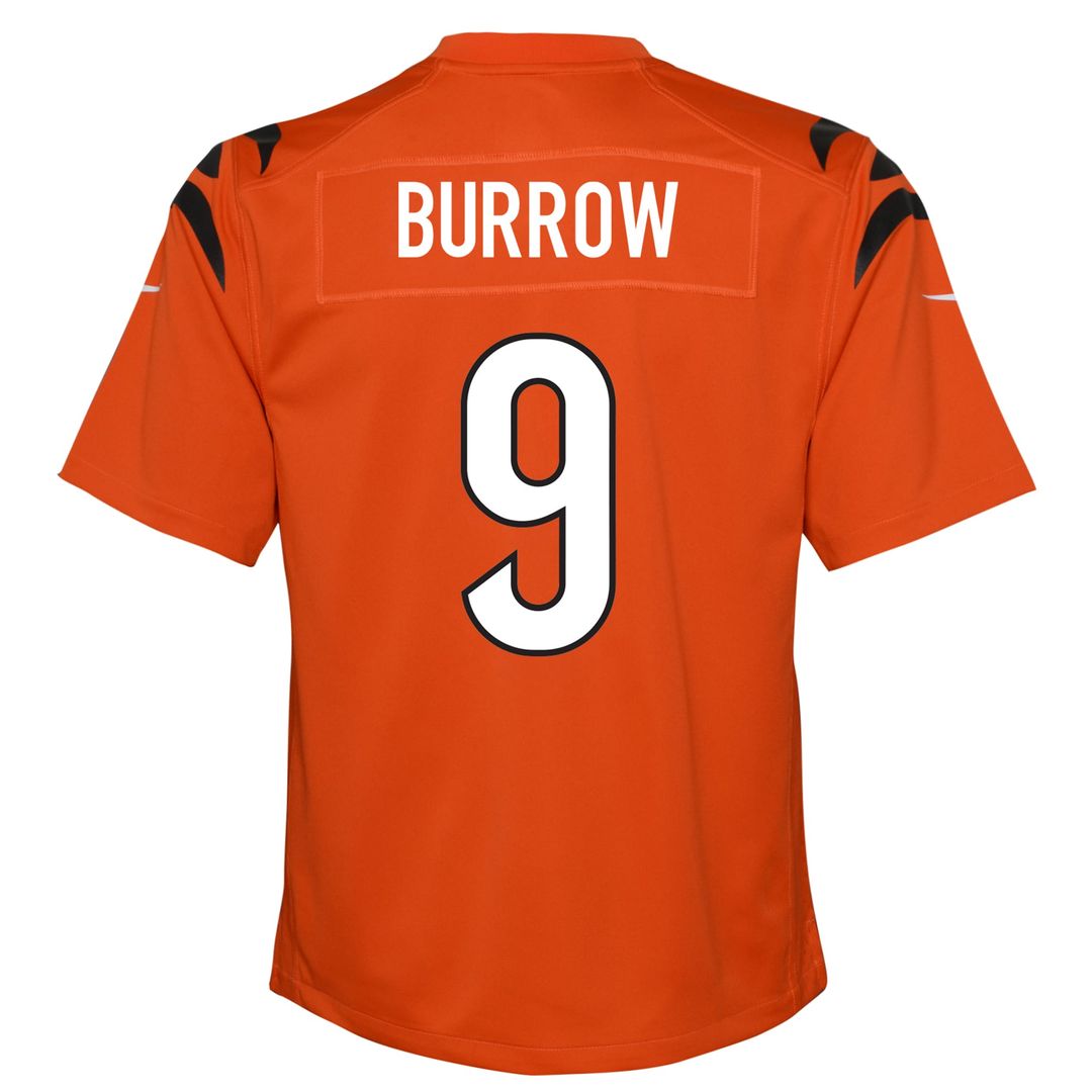 Joe Burrow Cincinnati Bengals Nike Youth Game Official Jersey - Orange