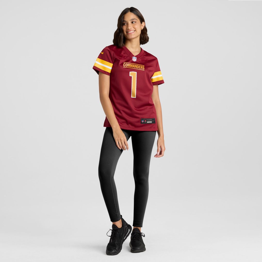 Number 1 Bride Washington Commanders Nike Women's Game Jersey - Burgundy