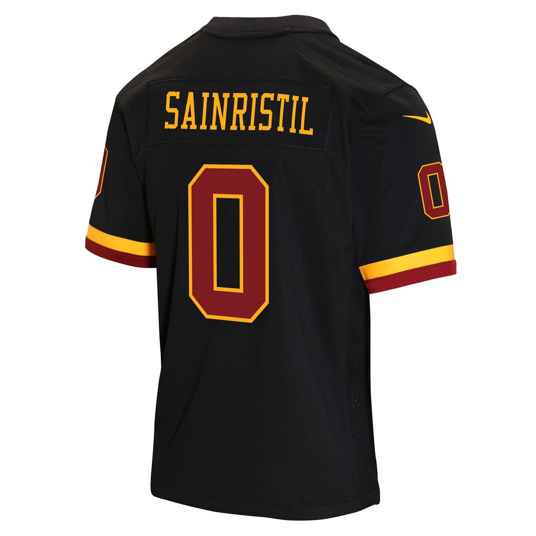 Mike Sainristil Washington Commanders Nike Youth Hail Raiser Alternate Game Official Jersey - Black