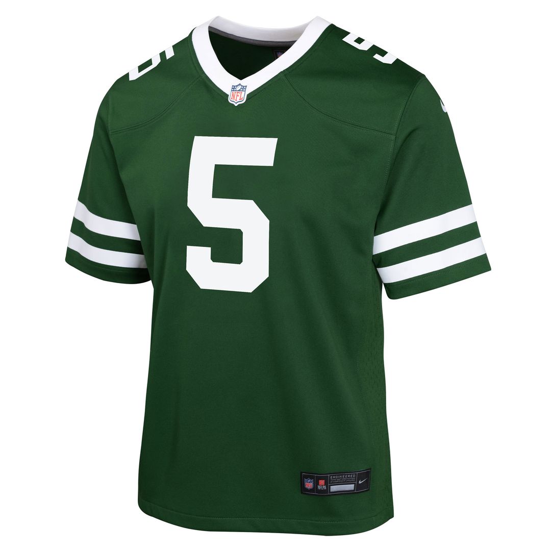 Garrett Wilson New York Jets Nike Youth Game Official Jersey - Green