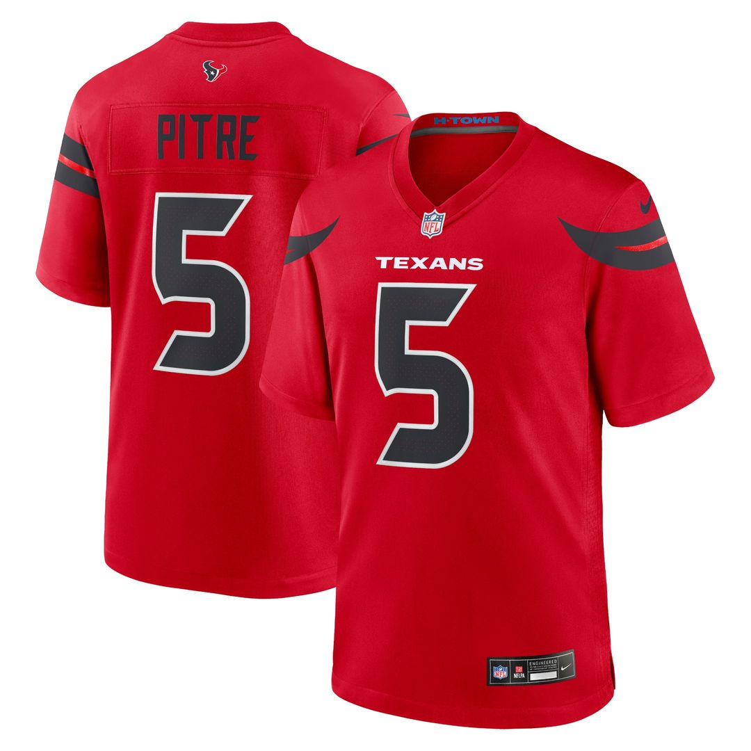Jalen Pitre Houston Texans Nike Alternate Game Official Jersey - Red