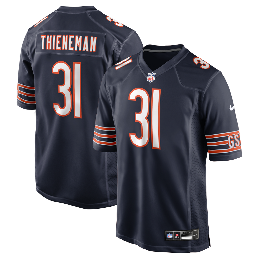 Dillon Thieneman Chicago Bears Nike 2026 NFL Draft First Round Pick No. 25 Team Game Official Jersey - Navy