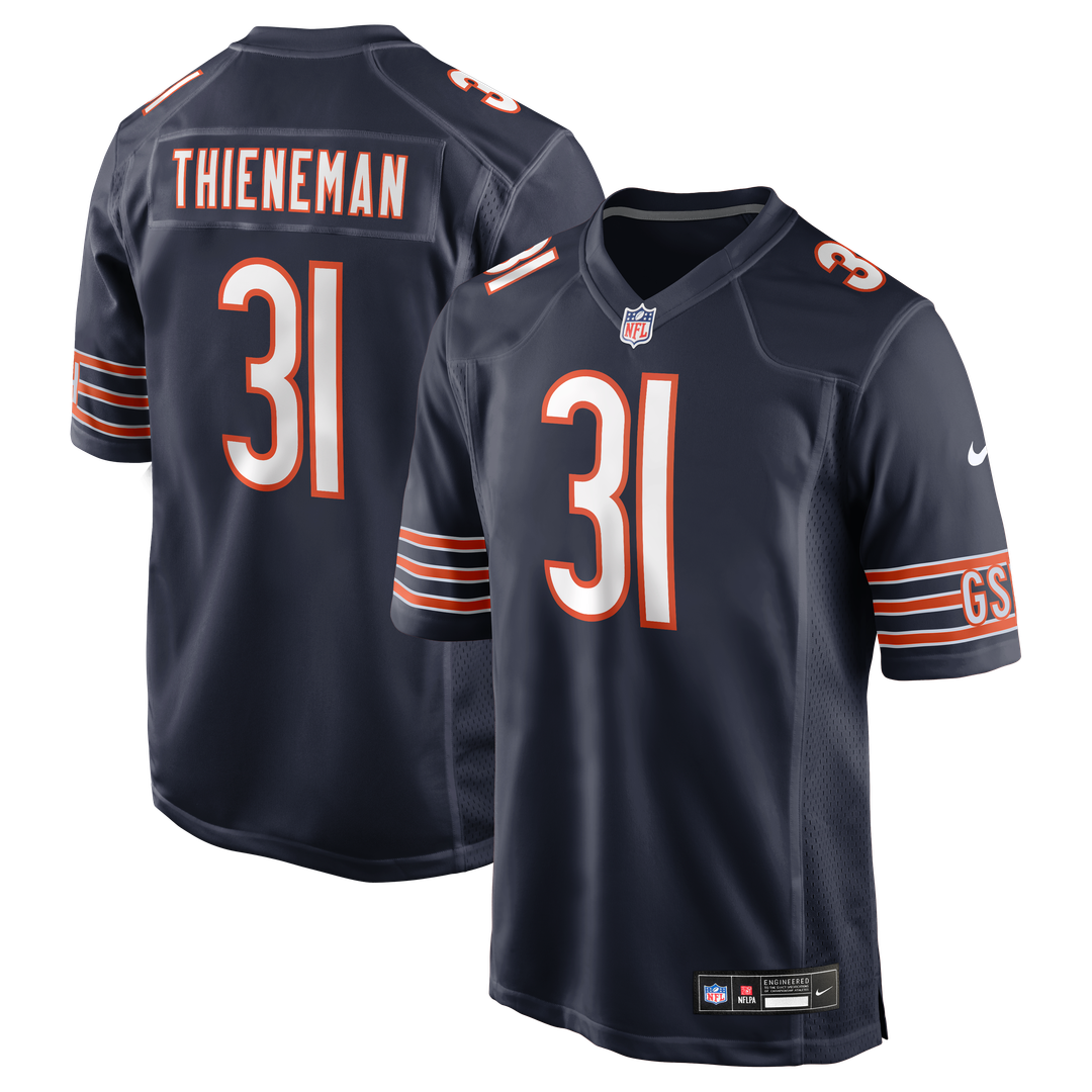 Dillon Thieneman Chicago Bears Nike 2026 NFL Draft First Round Pick No. 25 Team Game Official Jersey - Navy