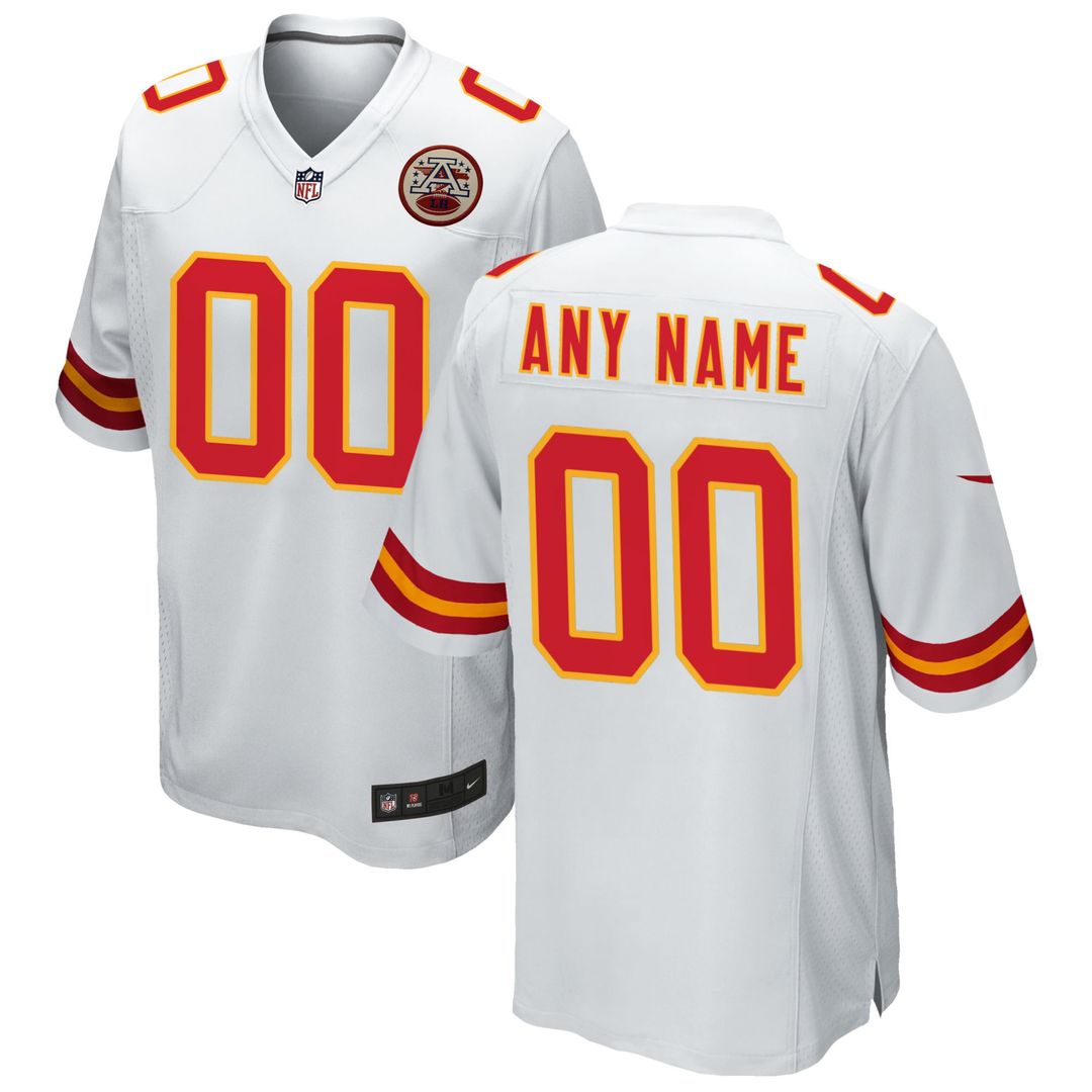 Kansas City Chiefs Nike Custom Game Official Jersey - White
