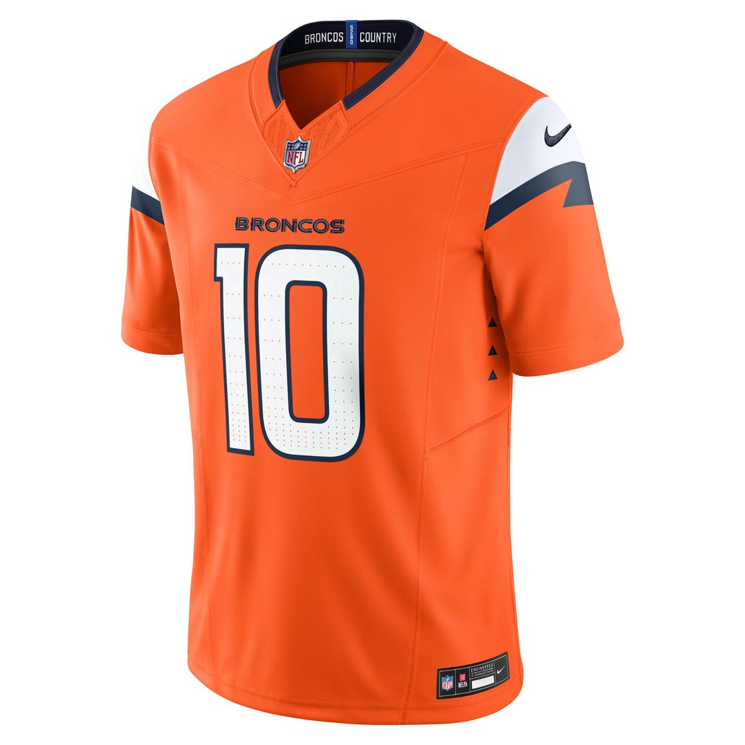 Bo Nix Denver Broncos Nike Vapor F.U.S.E. Limited Official Jersey - Orange