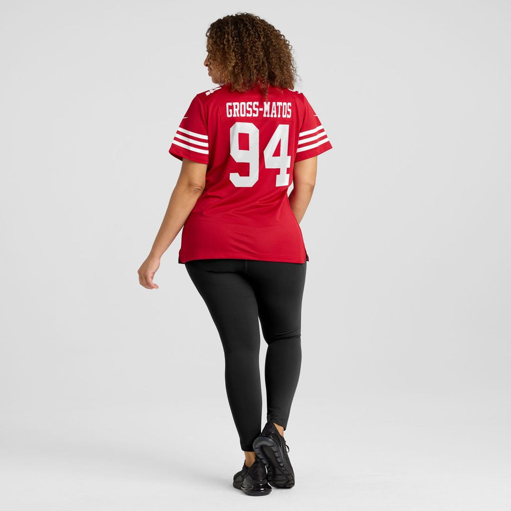 Yetur Gross-Matos San Francisco 49ers Nike Women's Team Game Official Jersey -  Scarlet