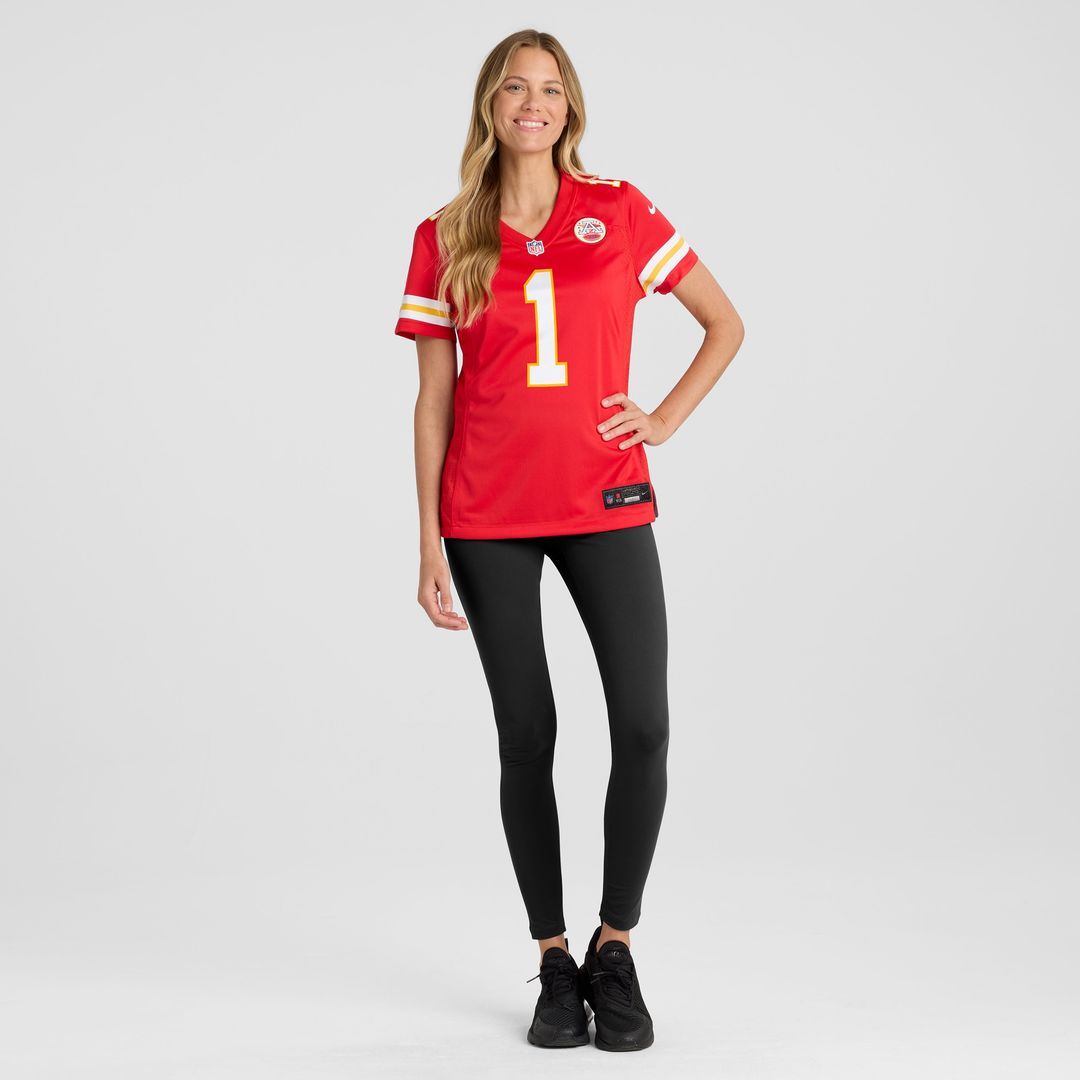 Number 1 Mom Kansas City Chiefs Nike Women's Game Official Jersey - Red