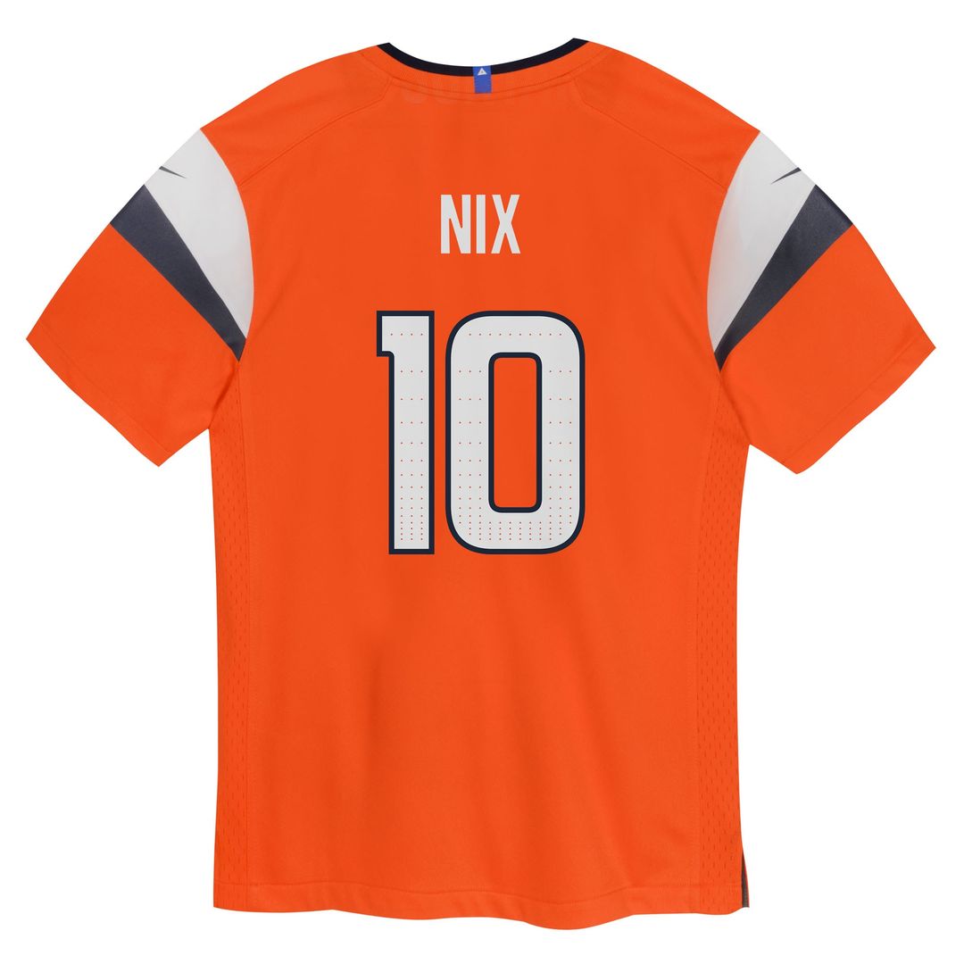 Bo Nix Denver Broncos Nike Preschool Team Player Game Official Jersey - Orange