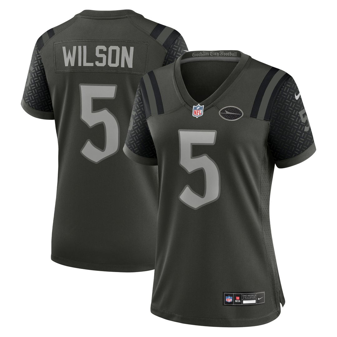 Garrett Wilson New York Jets Nike Women's 2025 Rivalries Collection Game Official Jersey - Gotham Green