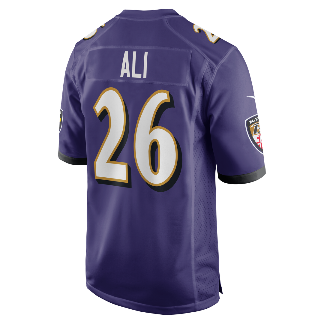 Rasheen Ali Baltimore Ravens Nike Team Game Official Jersey -  Purple