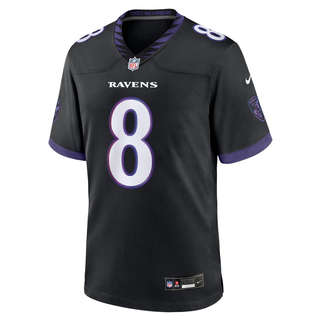 Lamar Jackson Baltimore Ravens Nike Alternate Game Official Jersey - Black