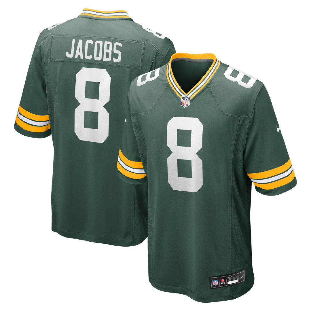 Josh Jacobs Green Bay Packers Nike Team Game Official Jersey -  Green
